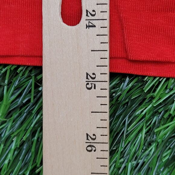 Nautica 1/4 Zip Polo Shirt Large 21x25 Red White Trim Crop - Picture 10 of 14